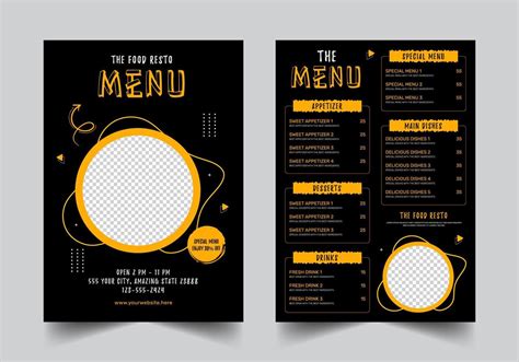 Restaurant Menu Template Vector Art, Icons, and Graphics for Free Download