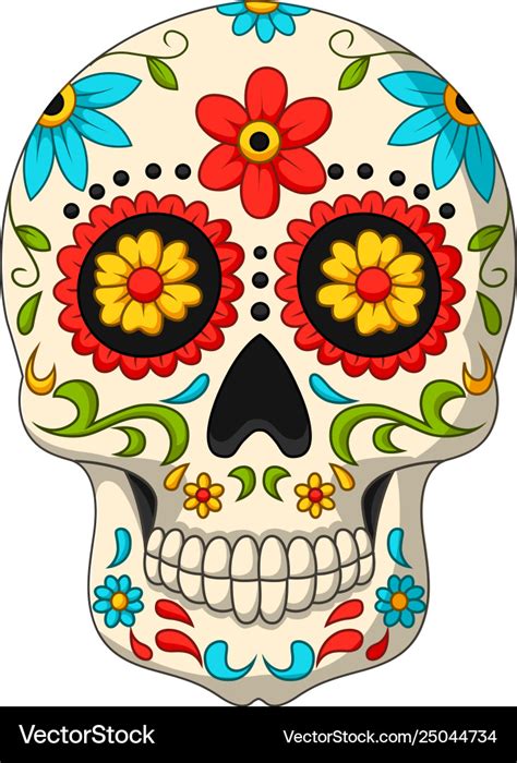 Day dead skulls Royalty Free Vector Image - VectorStock