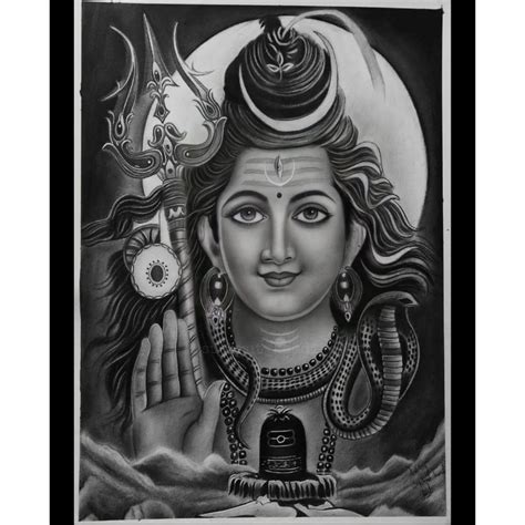 Viciniti : Realastic pencil portrait of lord shiva