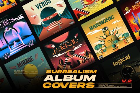 Surrealism Album Covers Pack Vol.2 | Templates & Themes ~ Creative Market