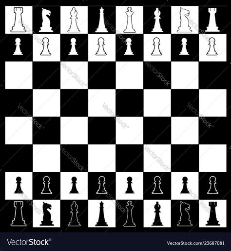 Chess board layout Royalty Free Vector Image - VectorStock