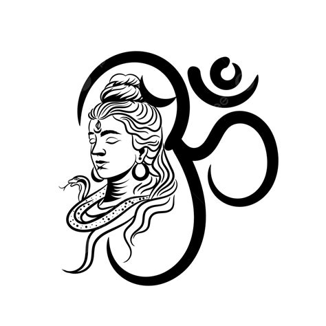 Lord Shiva Outlne Illustration With Om Symbol, Lord Drawing, Symbol Drawing, Lord Sketch PNG and ...