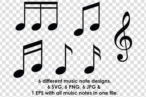 Music Note Silhouette SVG Clipart Bundle By gjsart | TheHungryJPEG