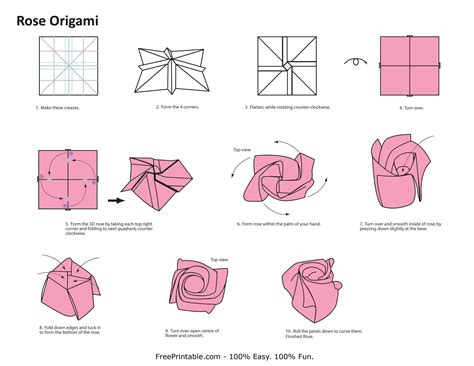 HOW TO ROSE ORIGAMI « EMBROIDERY & ORIGAMI