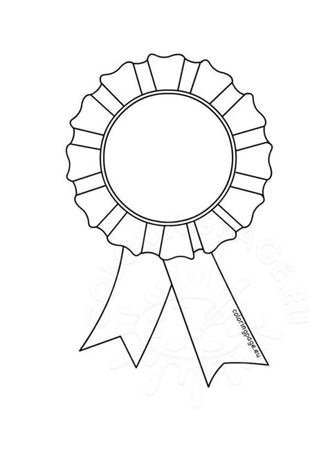 Award rosette template – Coloring Page