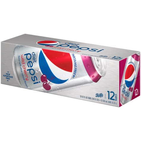 Diet Pepsi Wild Cherry Cola Soda Can, 12 pk / 12 fl oz - Fry’s Food Stores