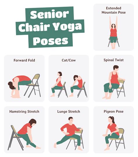 Chair Yoga Exercises For Seniors - 20 Free PDF Printables | Printablee