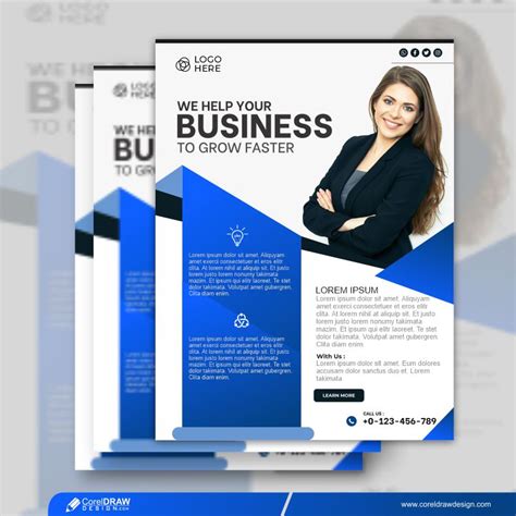 Download Marketing Business Flyer Template Free Vector | CorelDraw Design (Download Free CDR ...