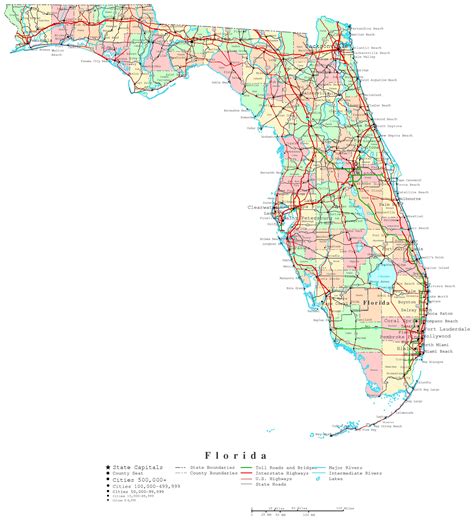 Free Printable Map Of Florida With Cities