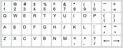 English US Keyboard Stickers Black Letters on White PC Computer Laptop Craft | eBay