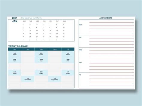 Excel Monthly Calendar Template