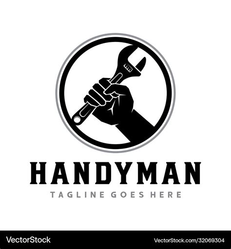 Handyman logo handyman service logo design Vector Image