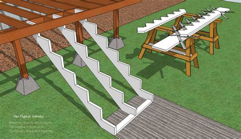 How To Assemble Deck-Stair Stringers - Fine Homebuilding Stair Stringer Layout, Stair Layout ...