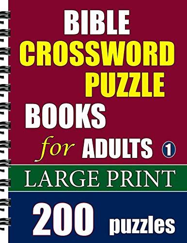 Bible Crossword Puzzle Books for Adults Large Print 1: 200 Puzzles - Owen, Randel: 9781090454737 ...