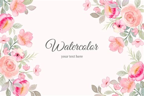 Free Vector | Pink peach floral watercolor background