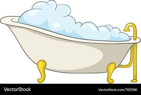 Cartoon home washroom tub Royalty Free Vector Image