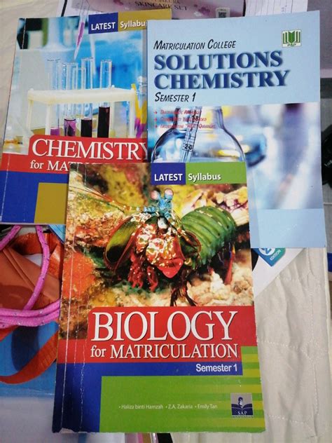 CHEMISTRY BIOLOGY MATRICULATION SEM 1 SDS, Hobbies & Toys, Books & Magazines, Textbooks on Carousell