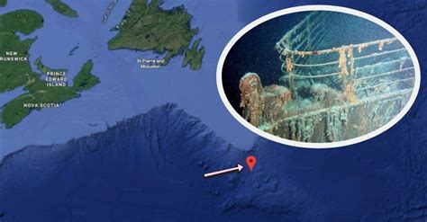 Titanic Sinking Location Map