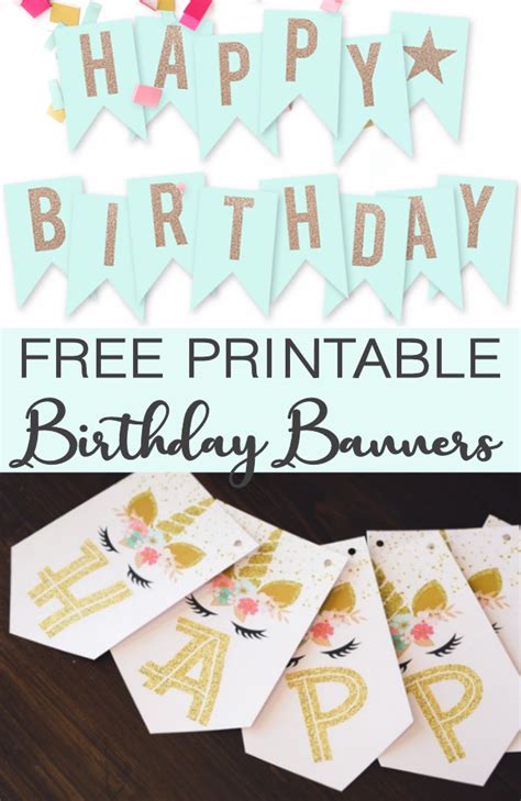 Free Printable Birthday Banners - The Girl Creative