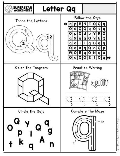 Letter Q Worksheets - Superstar Worksheets