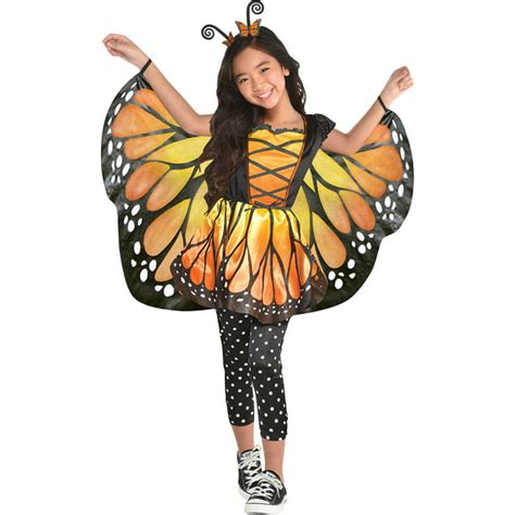 Suit Yourself Girls Monarch Butterfly Halloween Costume, Medium (8-10), Multicolor, Includes ...