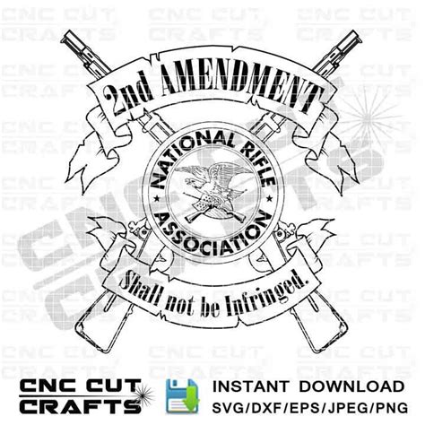 2nd AMENDMENT, Logo, Vector, Svg, Dxf, Jpg, Png, Eps, Cricut, Laser, Cnc, Router, Cut File, - Etsy