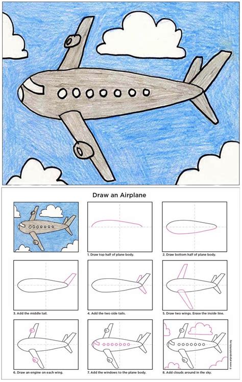 Simple airplane drawing side view cabin - customplm