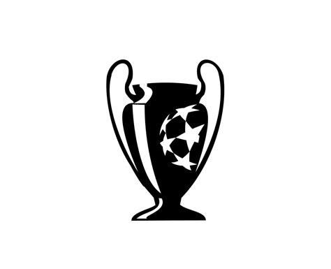 Champions League Europe Trophy Black Logo Symbol Abstract Design Vector Illustration 25409490 ...