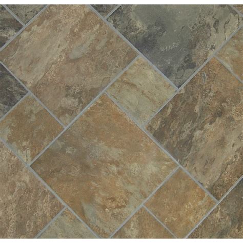 Shop Style Selections Sedona Slate Cedar Glazed Porcelain Indoor/Outdoor Floor Tile (Common: 12 ...