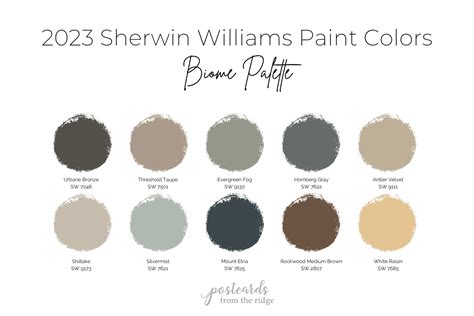 Sherwin Williams 2023 Paint Colors | Sherwin williams paint colors, Sherwin williams color ...