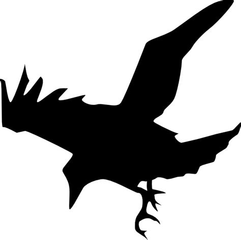 Peileppe Crow Flying Down clip art Free vector in Open office drawing svg ( .svg ) vector ...