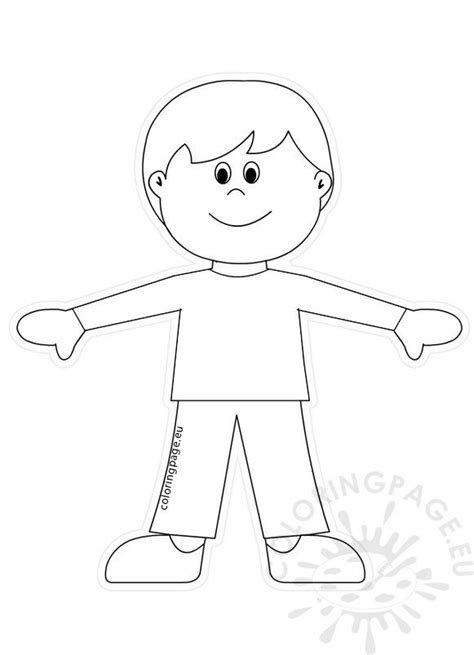 Hudtopics: Boy Template Coloring Pages