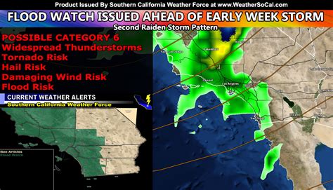 Flood Watch Issued for Southern California Ahead of Strong Thunderstorm Filled Convective System ...