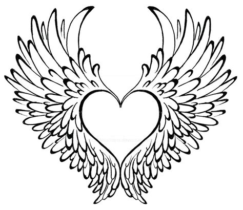 Heart With Wings Drawing | Free download on ClipArtMag