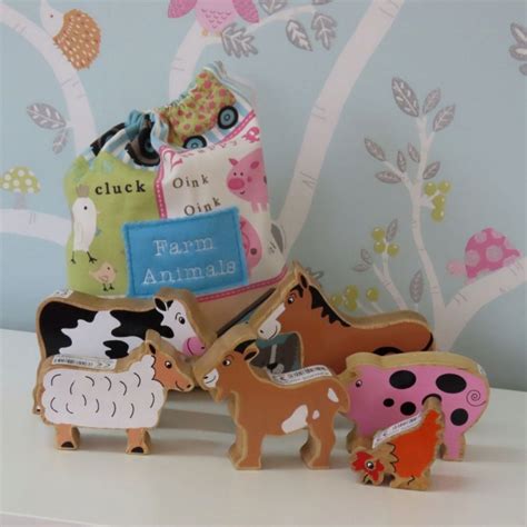 Farm Animal Play Set (Wood), WPS-FRM, Lanka Kade Products | Personalised Gifts | The Fabric Bug