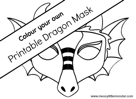 Chinese Dragon Mask - A fun printable dragon craft - Messy Little Monster