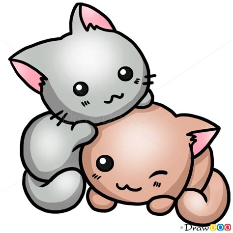 Cute Cat Cartoon Drawing at GetDrawings | Free download