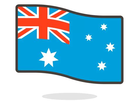 Australia Flag Emoji Icon PNG vector in SVG, PDF, AI, CDR format