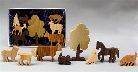 wooden animal sets, animal toys, handmade toy animals,Farm animal play set with wood figures