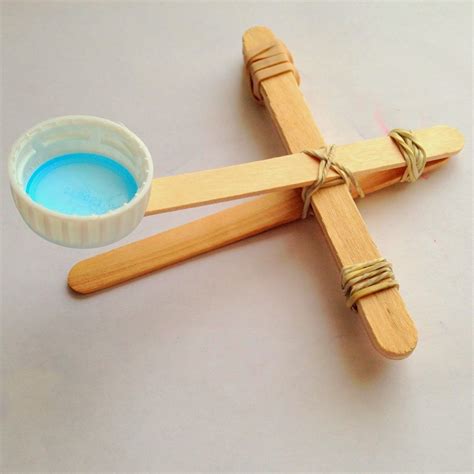 Simple Homemade Popsicle Stick Catapult for Kids | Science Project Ideas