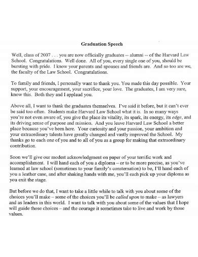 Student Graduation Speech - 17+ Examples, Format, How to, Pdf