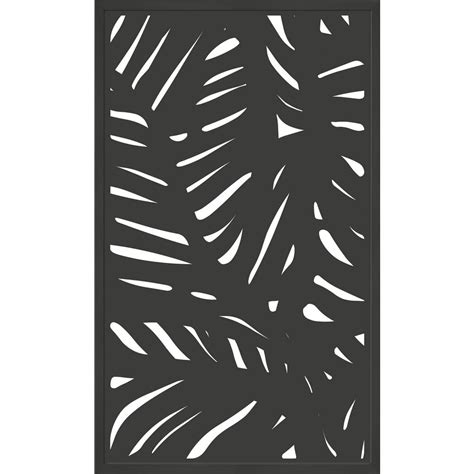 Modinex 5 ft. x 3 ft. Charcoal Gray Composite Framed Modinex Decorative Fence Panel Featured in ...