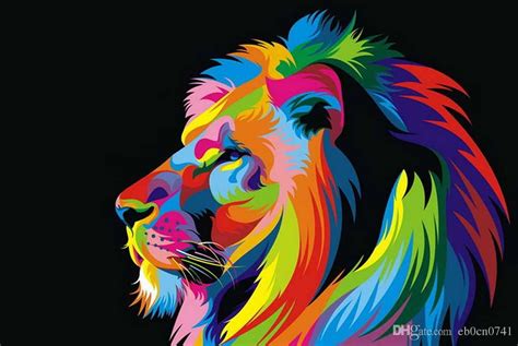 Colorful Lion Painting at PaintingValley.com | Explore collection of Colorful Lion Painting