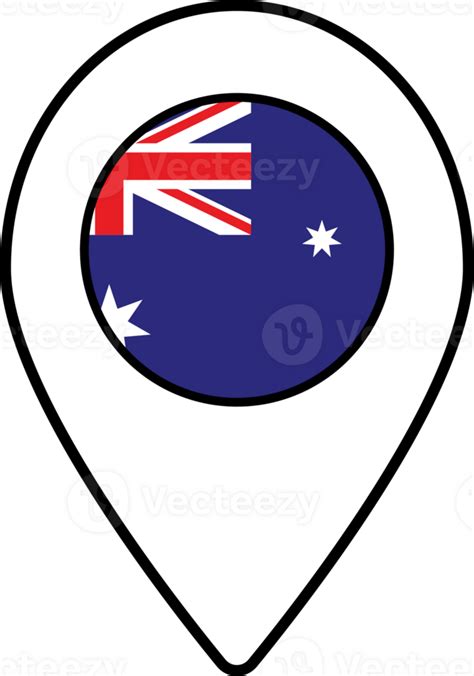 Australia flag map pin navigation icon. 23639594 PNG