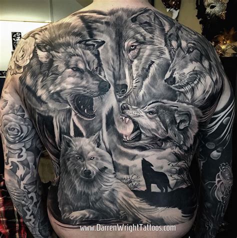 Wolves Covering Guy's Back