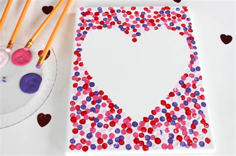 Show Me State Kate: Valentine's Day Canvas Art for Kids-Great Valentine's Day Party Craft