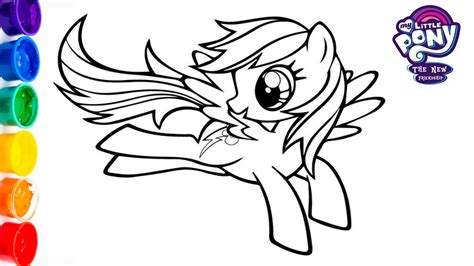 My Little Pony Baby Rainbow Dash Coloring Pages