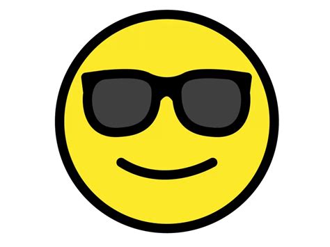 Smiling Face with Sunglasses Emoji Icon PNG vector in SVG, PDF, AI, CDR format