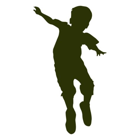 Boy Suspended In A Jump Silhouette PNG & SVG Design For T-Shirts