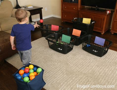 10 Ball Games for Kids - Ideas for Active Play Indoors! - Frugal Fun For Boys and Girls